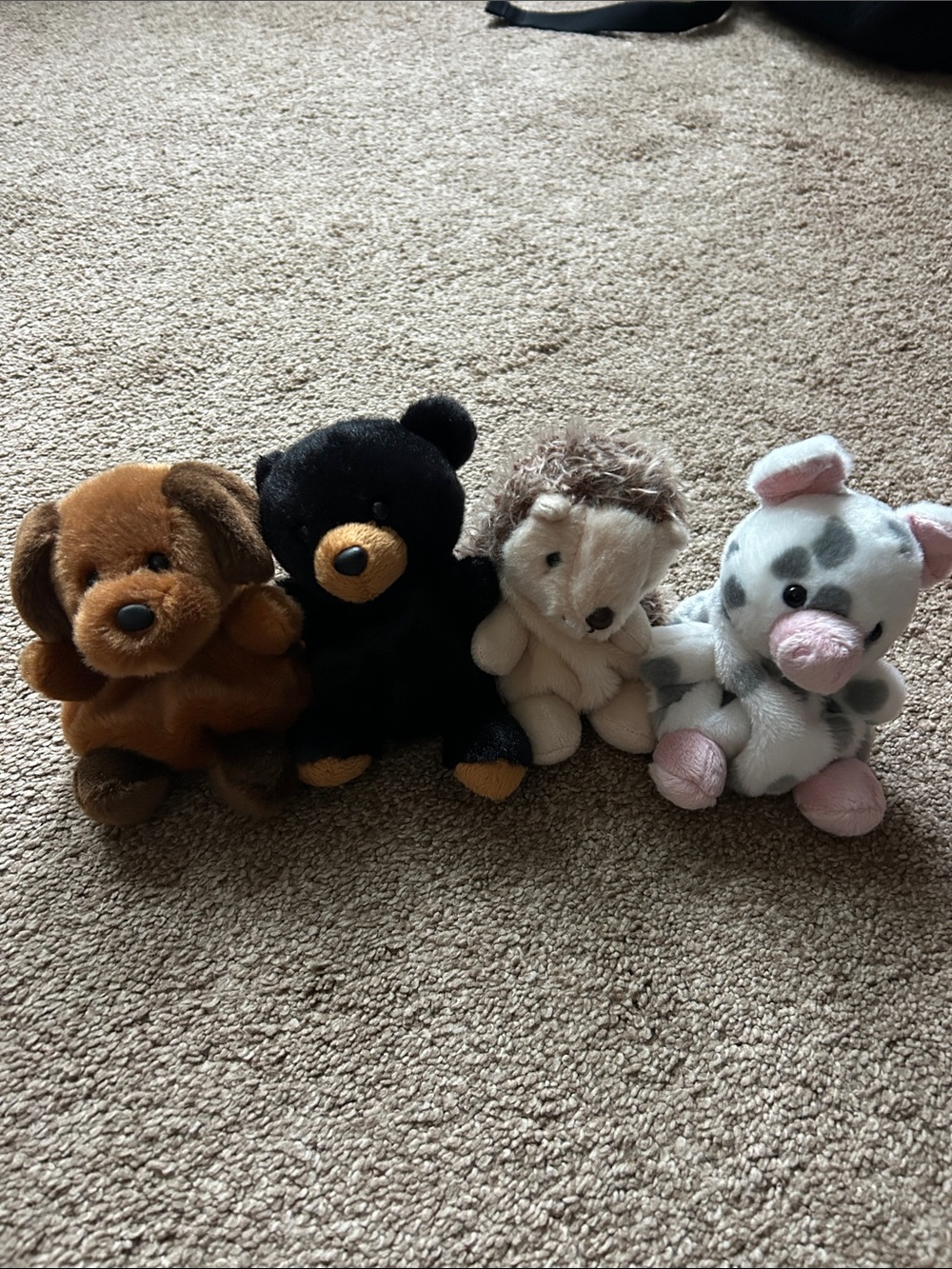 Plush Farm & Forest Mini Stuffed Animal Set - Brown, Black, Cream, White